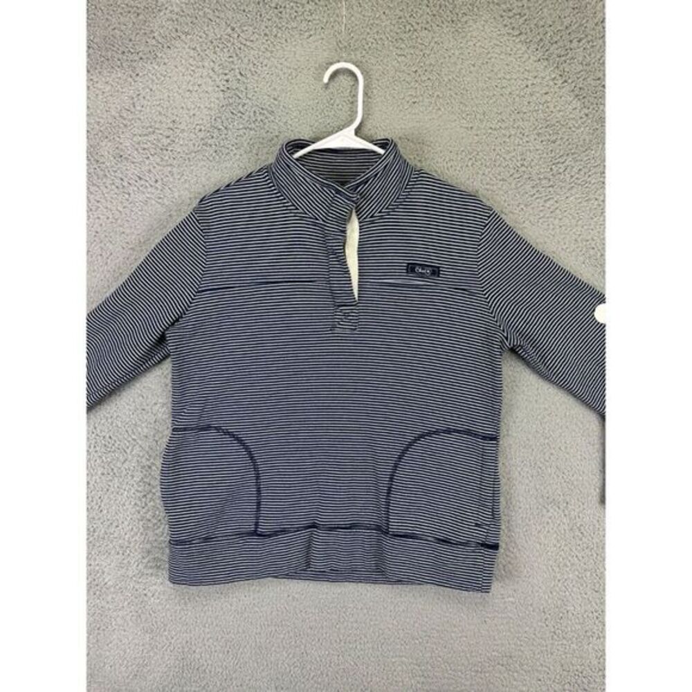 State‎ Of Mine Sweater Women's Medium Navy White Striped Sweatshirt Ladies
